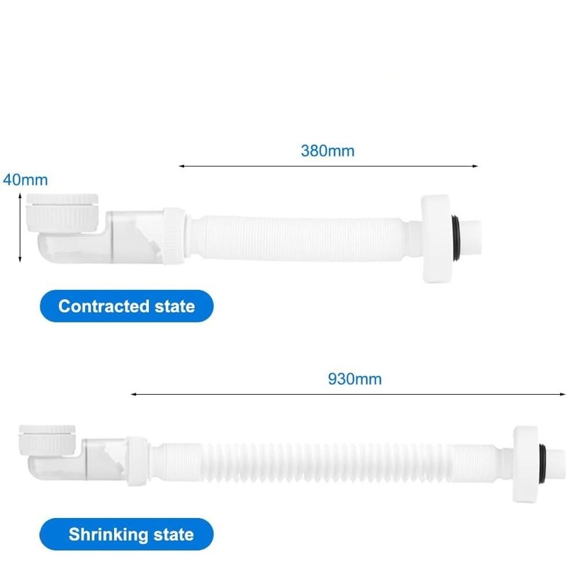 Fokroin 11/4 Inch Siphon, Flexible Siphon, Space-Saving Siphon, Plastic Tube