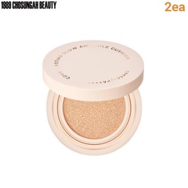 CHOSUNGAH BEAUTY Cover Lasting Glow Ampoule Cushion SPF50+/PA++++ 12g*2ea, Shade:01 Light Beige