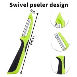 Potato Peeler, Stainless Steel Rotary Vegetable Peeler for Kitchen Fruits Orange Carrots Eggplant Sugar Cane Mango Cucumber Veg Peeler