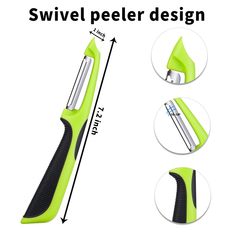Potato Peeler, Stainless Steel Rotary Vegetable Peeler for Kitchen Fruits