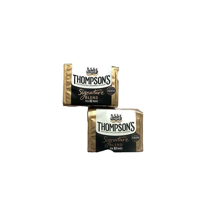 Thompson's Tea Irish Signature Blend 2 Pack Bundle 160 Tea