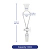 Labasics 60ml Conical Pear Shaped Separating Funnel with PTFE Tap,