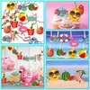Summer Tree Decorations, Pack of 24 Wooden Pendants, Hawaii, Wooden