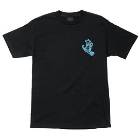 SANTA CRUZ Screaming Hand Crew Men's Short Sleeve T-Shirts,Black,XX-Large