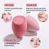 BS-Mall Esponjas Para Aplicar Maquillaje Suaves Color Rosa 7 Pzas
