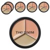 The Saem Cover Perfection Triple Pot Concealer 13.5g, 6 pieces, 01 Correct Beige / 더샘 커버 퍼펙션 트리플 팟 컨실러 13.5g, 6개, 01 코렉트 베이지
