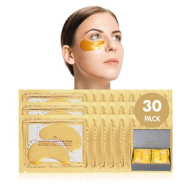 Revitale 24k Gold Under EYE Patches Collagen Gel Mask, Nourishes, Firms & Hydrates, Puffy Eyes & Dark Circles, Hyaluronic Acid (30 Pack)