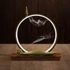 Backflow Incense Stick Holder with LED Light Ring, Ceramic Waterfall