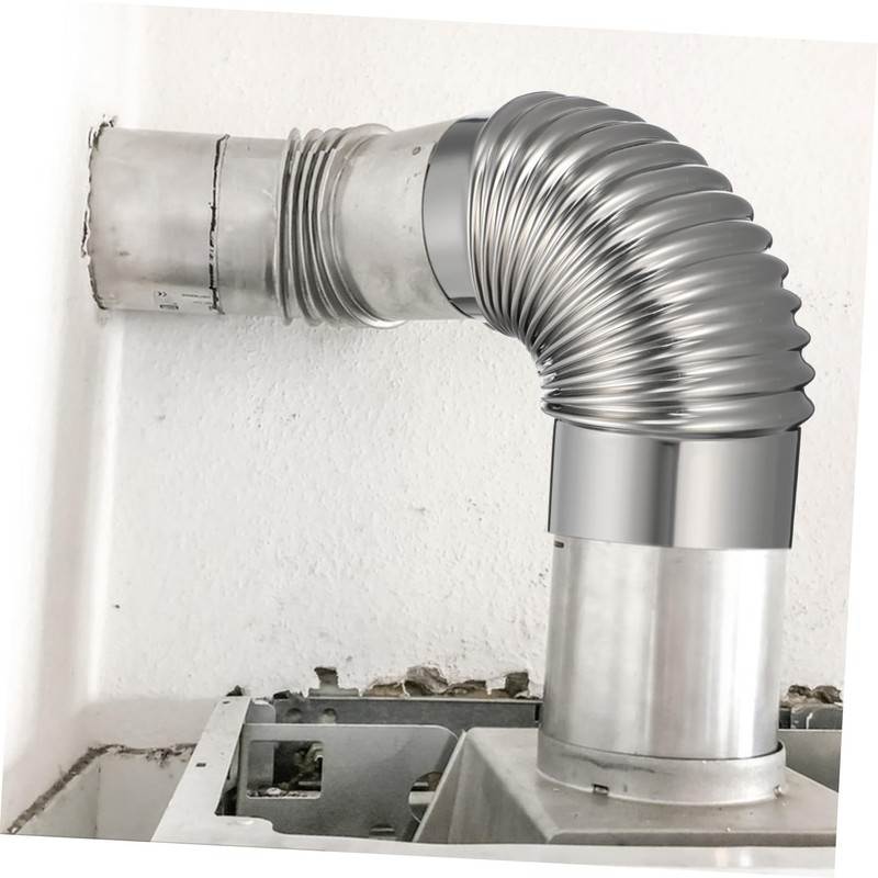 TEHAUX Stainless Steel Elbow Chimney Flue for Wood Stoves Lightweight