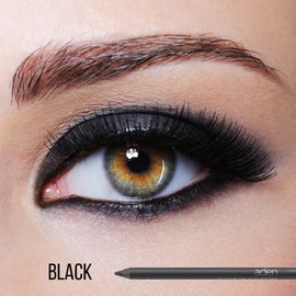 aden Eyeliner Pencil - Waterproof & Smudge proof That Stays All Day - Eye Enhancement Pencil With Smooth Application - MADE IN ITALY (Black)