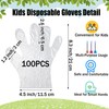 SADIKALO Kids Disposable Gloves - 100 Pcs Small Plastic PE