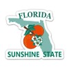 Florida Sunshine State License Plate Style - 12" Vinyl Sticker