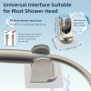 Hibbent Wall Mount Strong Adhesive Shower Head Holder,Waterpr - Chrome