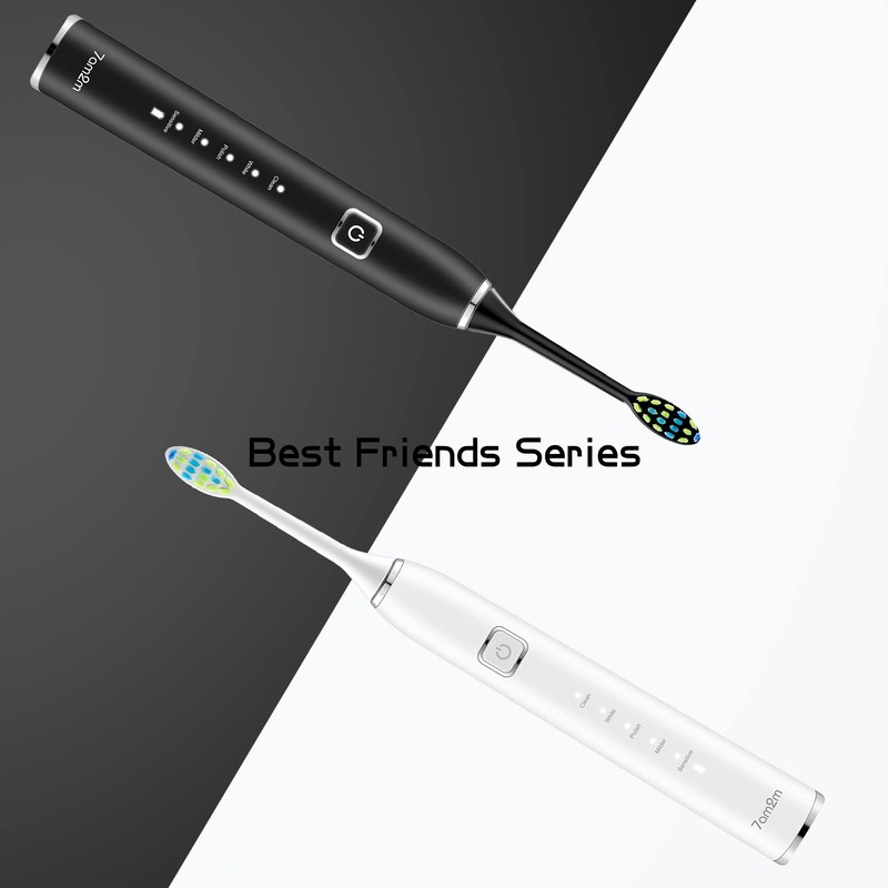 7am2m Electric Toothbrush 2 Pack Set for Kids and Adults,
