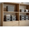 6 Pack Plastic Breathable Storage Baskets with Lids, Gray