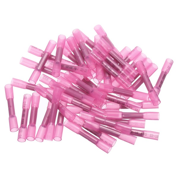 sourcing map 50Pcs Heat Shrink Butt Connector, Crimp Connectors Waterproof