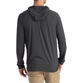 Free Fly Men's Flex Hoodie - Bamboo Viscose Sun Hoodie UPF 50+ Sun Protection, Men's Pullover Hoodies, Hooded Shirts for Men - Black Sand, X-Large