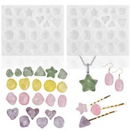 Earrings Resin Molds, 2 PCS Multi Shape Irregular Silicone Mold for Resin Earrings Pendant Necklace Bracelet Accessory
