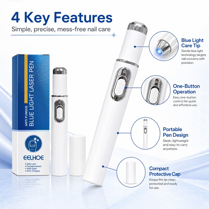 Portable Nail Care Pen for Toenails – Blue Light Grooming