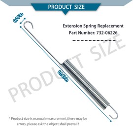 Apobelor 732-06226 Tension Spring Replacement, Compatible with CUB Cadet Mower Springs, for Ultima ZT1 ZT2 42", 46", 50", 54", 60" Mowers. Mower Extension Spring 2-Pack