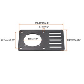 sourcing map Stepper Motor Mounting Bracket Mount Plate Aluminum Alloy Black for 3D Printer 2 Pack