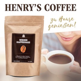 Henry's Vienna Coffee House 250 g - Mild Roasting - Premium Coffee Beans - 100% Arabica - Handmade Roasted
