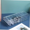 DOITOOL 2pcs Clear Cable Organizer Box Lid Multi-Compartment Cord Storage