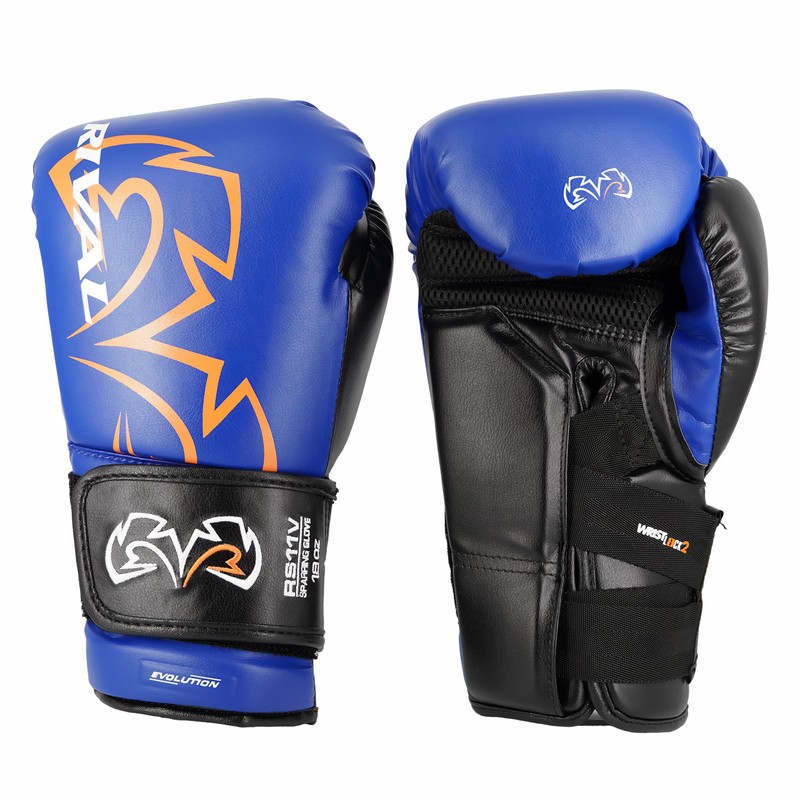 RIVAL Boxing RS11V Evolution Sparring Gloves, Extra-Thick 2” Padding, V-Strap