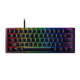 Razer Huntsman Mini (Purple Switch) - 60% Compact Gaming Keyboard (Clicky Optical-Mechanical Switches, Doubleshot PBT Keycaps, Detachable USB-C Cable) US Layout | Black (Renewed)