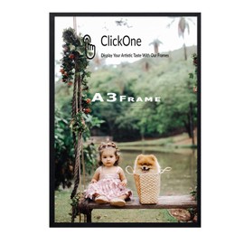 Black Photo frame Multi Pack Different Sizes A1 A2 A3 A4 A5 A6 Make Collage Set Wall-Mounted Picture Frame Poster Frames Stairs Photo Background Wall Decoration (1, A3)