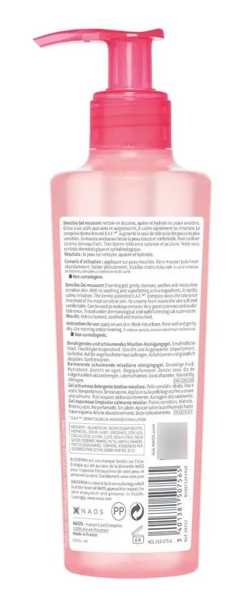 Bioderma Sensibio Gel Limpiador Piel Sensible 200 Ml