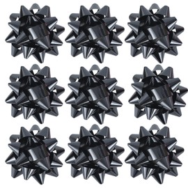 DYSHIPEN-24 lazos de regalo grandes, 3,5 pulgadas, lazos para envolver regalos y regalos, lazos de Navidad, para fiestas, cumpleaños, bodas u otros días festivos. (Negro)