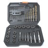 PANOVOS 48PCS 6542HSS Damaged Screw Extractor Bolt Extractor Set/Left Drill