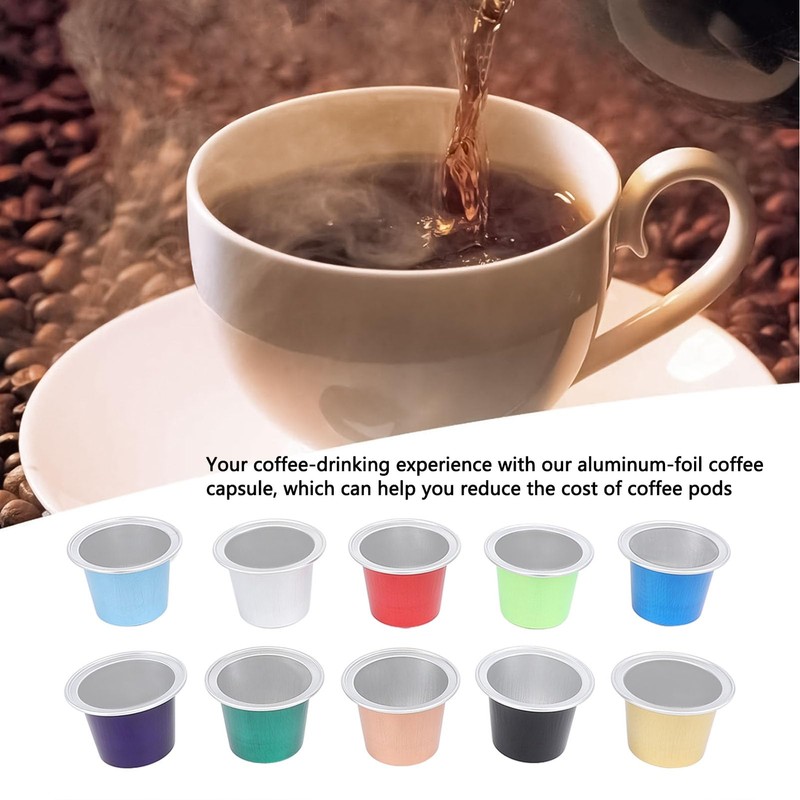 Coffee Pod Capsules, 30pcs Aluminum Foil Disposable Coffee Capsules Single