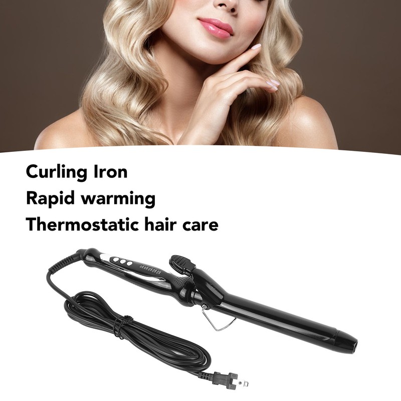 Curling Iron Adjustable Temperature Hair Curler Wand With Ceramic Coating