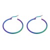 Edforce Stainless Steel Rounded Hoops Earrings (20mm-60mm Diameter) (Rainbow 30mm)