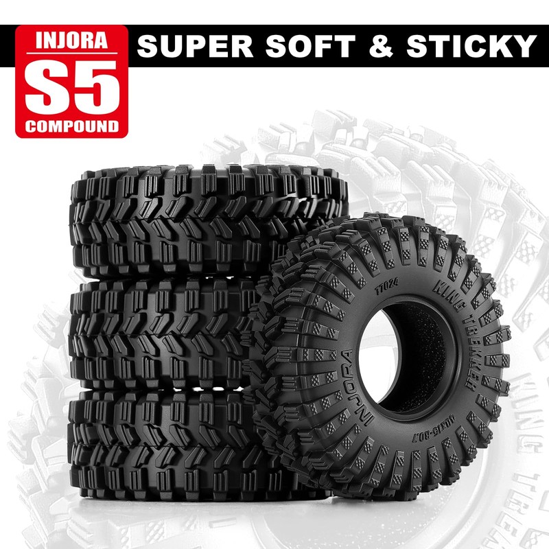 INJORA Pneumatici 40 * 15 mm 0,7" King Trekker per