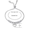 Harlorki Shiny Stainless Steel Adjustable Chain Rhinestone Love Heart Pendant