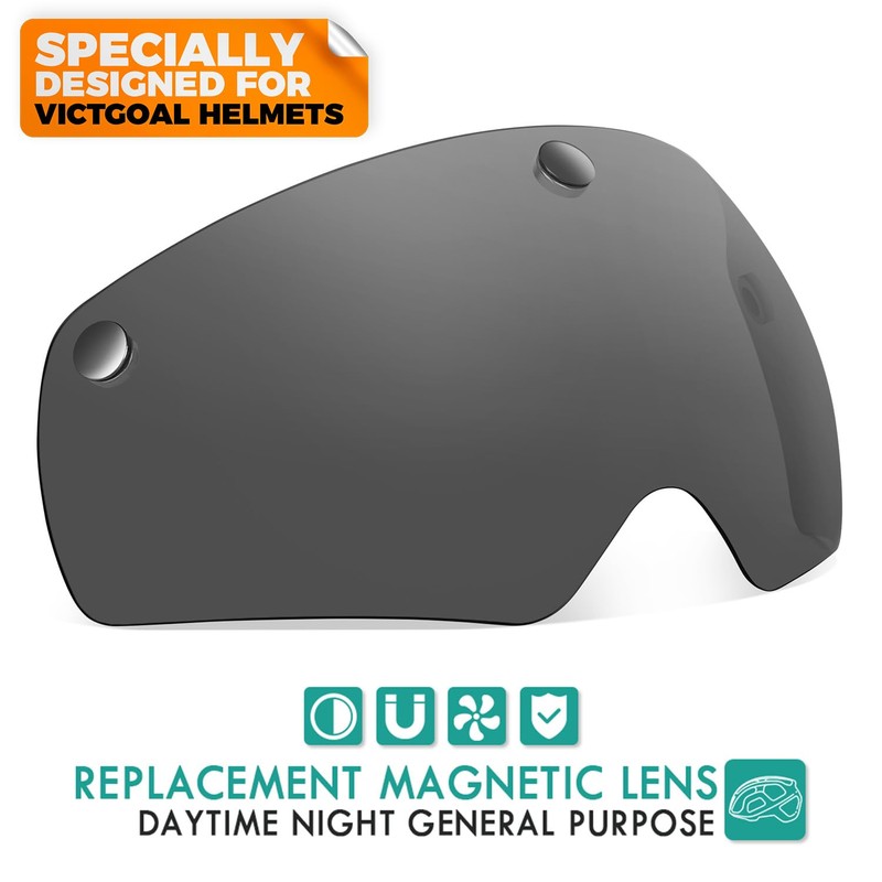 Victgoal Bike Helmet Goggles Visor Strong Magnetic Eye Shield (Colorful)