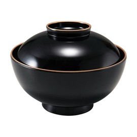Fukui Craft 33710860 Heat Resistant 4.5 inch Senju Zoni Bowl Kurochi Black Tenkin