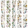 WANDIC 10 Sheets Rub On Transfer Stickers, Bees Birds Decals