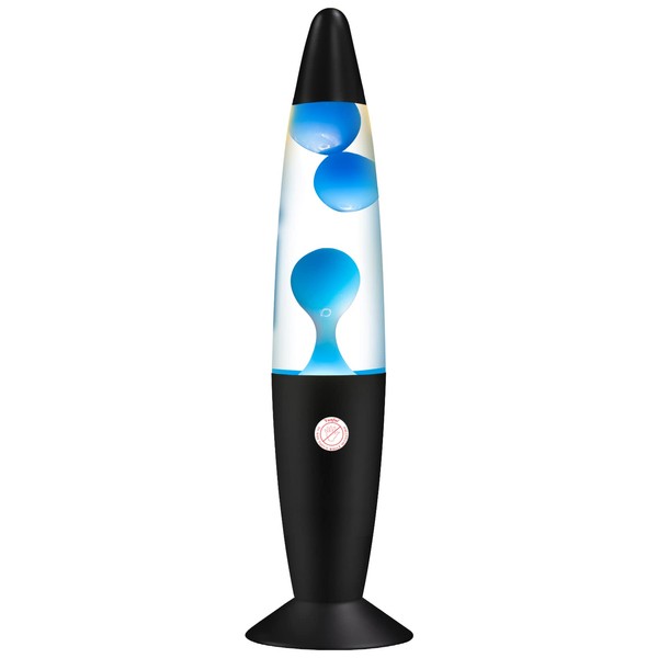 Vanful Magma Lamp with Blue Wax Black Base Liquid Motion Lamp for Adults and Kids Charged by Cord Mood Night Night Cool Room Decor for Teen Girls