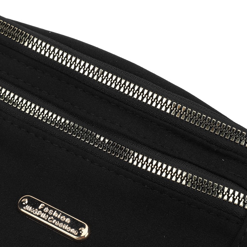 Waist Bag Multi Layer Stylish PU Smooth Zipper Large Capacity