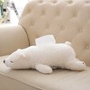 CHOOLD Super Soft Plush Polar Bear Tissue Box Cover Cute