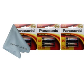 My Battery Supplier Replacement for Panasonic 2CR5 6-Volt Photo Lithium Cylinder Batteries 2CR5M 3 Pack, with Cloth