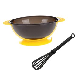 Healeved 2set Professional Hair Dyeing Bowl Set Kit Stirrer Hair Coloring Bowl and Suction Cup for Easy Application