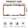 PINFFSHU Dense Botanical License Plate Frame - Sunflower & Dahlia