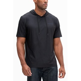 DEVOPS Men's 3 Pack Hoodie Short Sleeve Fishing Hiking Running Workout T-Shirts (3X-Large, Black/Charcoal/Navy)