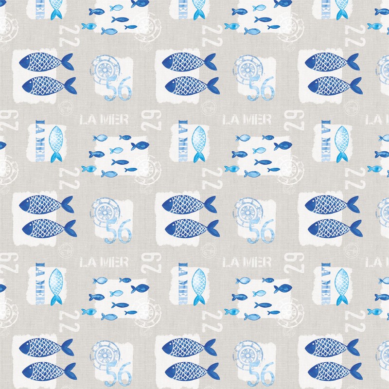 Martina Home Single Fish Oilcloth Tablecloth 180 x 140 cm