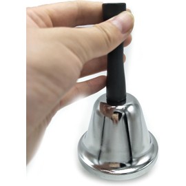 Karrma Ltd.Stainless Steel Hand Bell -Service Bell - The Classic Reception Service Bell - Hand Held Bell Hand Bells Ring for Service - Counter Reception Bell - Tea Bell - Dinner Bell - Pack of 2
